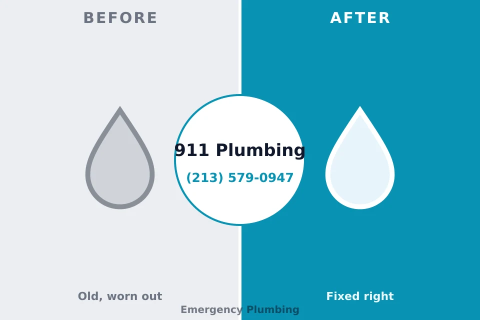 Before and after: plumbing company Bergenfield, NJ